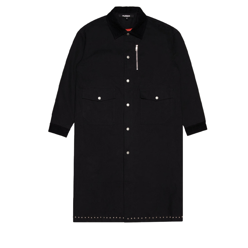 Valabasas "DUSTER" BLACK TRENCH COAT (VLBS-VTC1-1001)