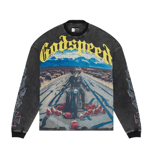 GODSPEED Long Lonely Road Thermal Long Sleeve (Grey Wash)