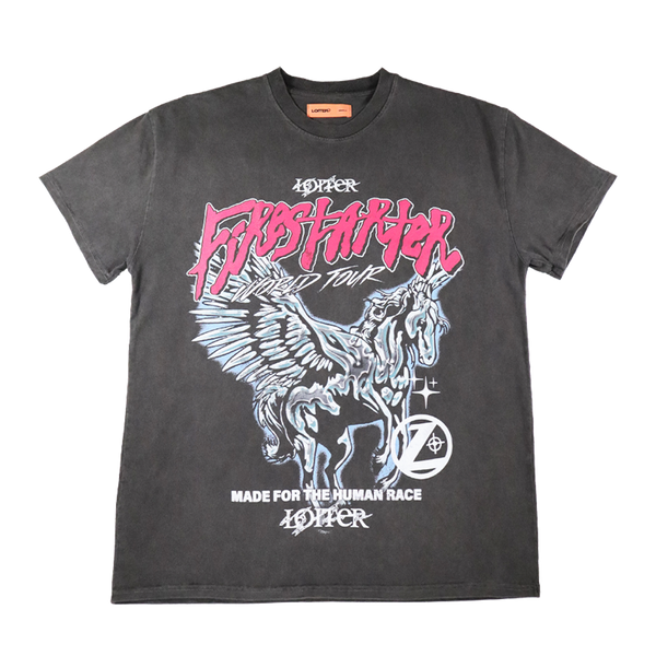 Loiter Firestarter Tour Ultra Premium Vintage T-Shirt Black Wash (02044514B295S)