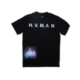 HVMAN NOVELTY TEE "CELESTIAL" BLACK 324A1-TT23A