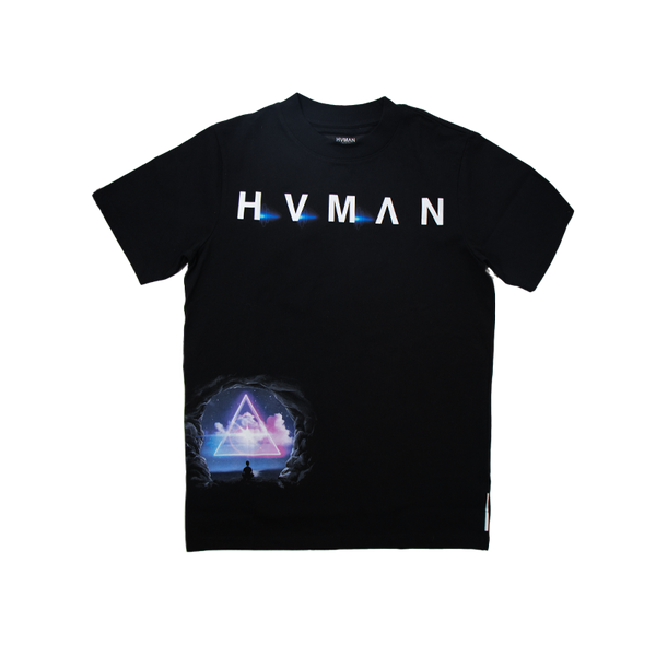 HVMAN NOVELTY TEE "CELESTIAL" BLACK 324A1-TT23A