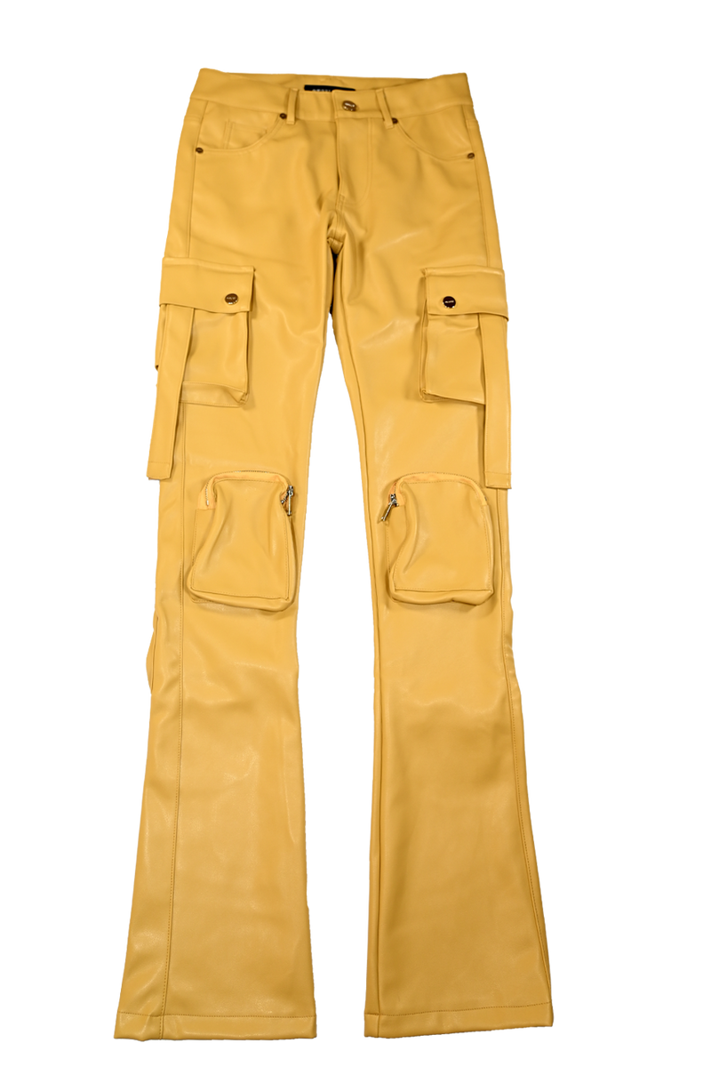 Pheelings "NEVER LOOK BACK" Cargo Flare Stack Leather Wheat Yellow (PH-SS23-02)