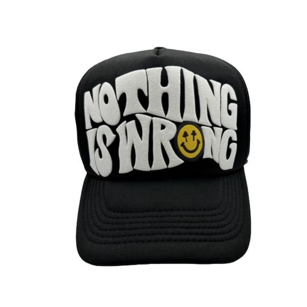 HAPPY CAPS Nothing Is Wrong Trucker - Black HC-NIW-B