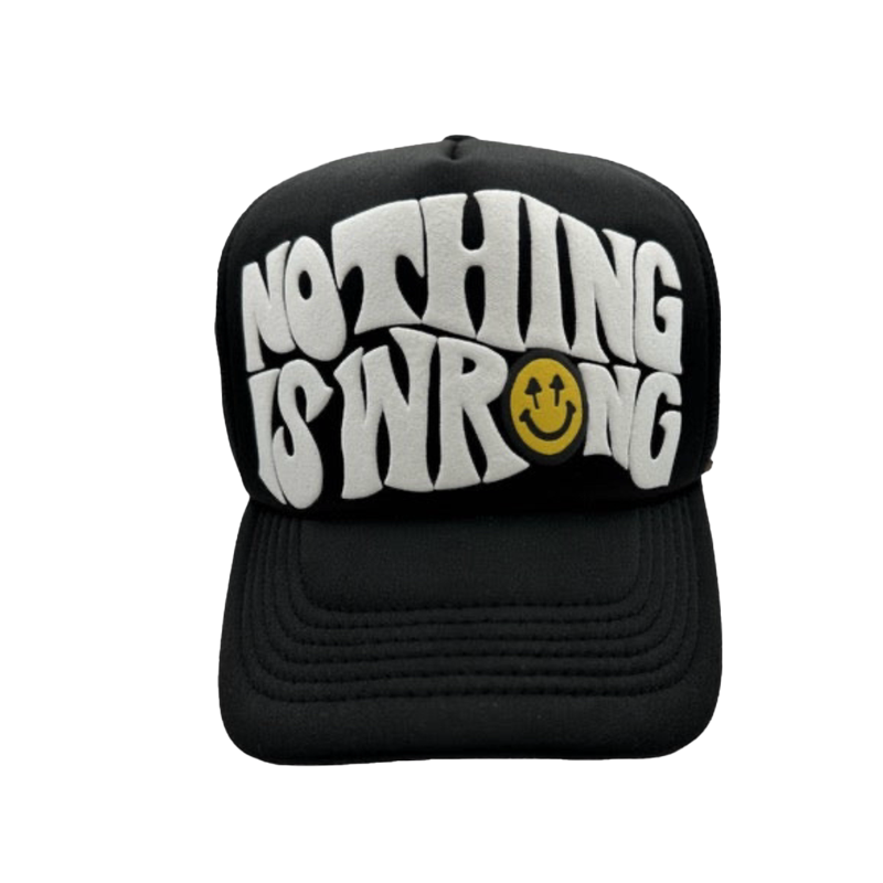 HAPPY CAPS Nothing Is Wrong Trucker - Black HC-NIW-B