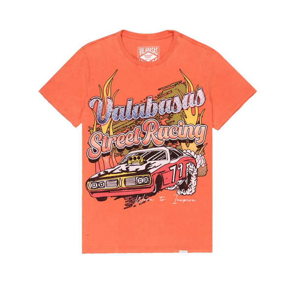 VALABASAS "CRUSH" VINTAGE FLAME ORANGE TEE (VLBS90058)