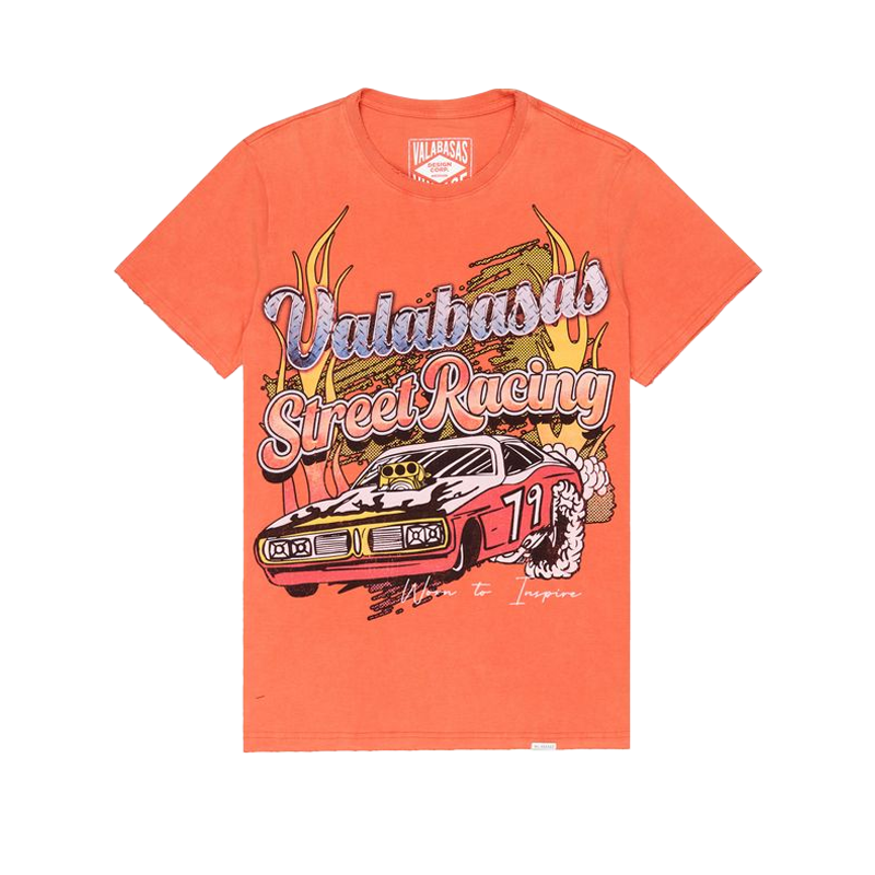 VALABASAS "CRUSH" VINTAGE FLAME ORANGE TEE (VLBS90058)