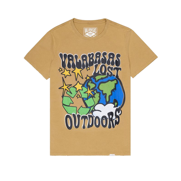 VALABASAS "CARE OUTDOORS" VINTAGE LIGHT BROWN TEE (VLBS90040)