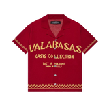 VALABASAS "OASIS" RED BUTTON-DOWN (VLBSWB002)