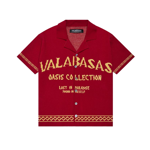 VALABASAS "OASIS" RED BUTTON-DOWN (VLBSWB002)