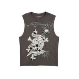 ED HARDY DG SKULL MENS CUT OFF TEE (EHMD1000-9)