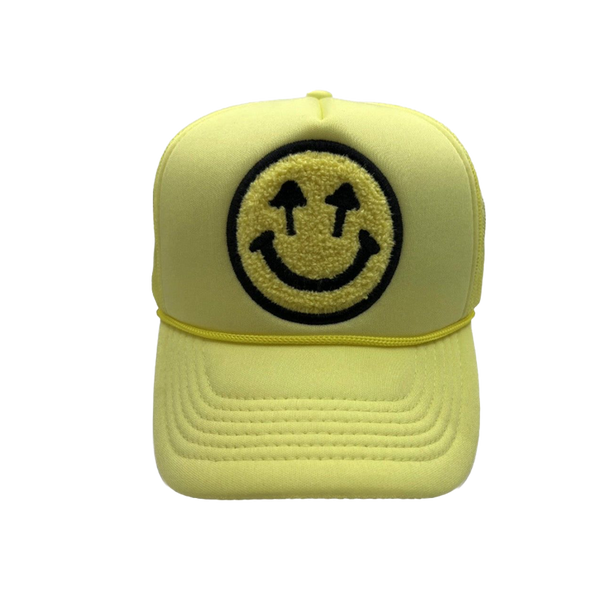 HAPPY CAPS Double Blind Trucker Hat - Monochrome Yellow HCDBT-MonoYellow