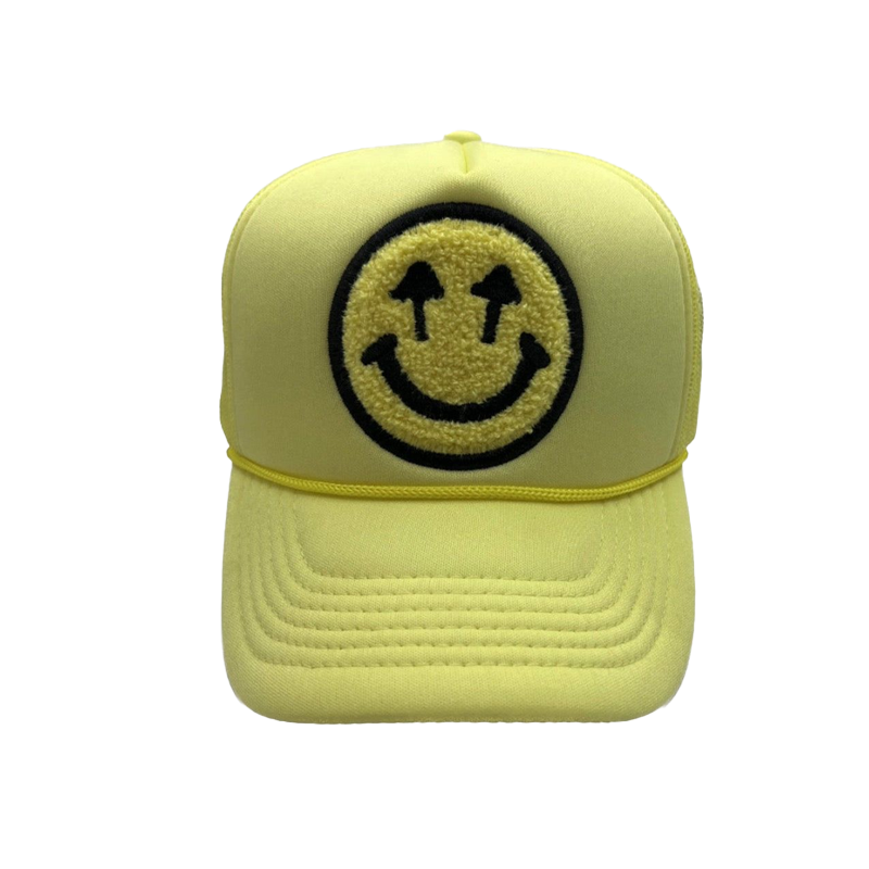 HAPPY CAPS Double Blind Trucker Hat - Monochrome Yellow HCDBT-MonoYellow