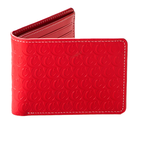 COOKIES Leather Monogram Wallet RED