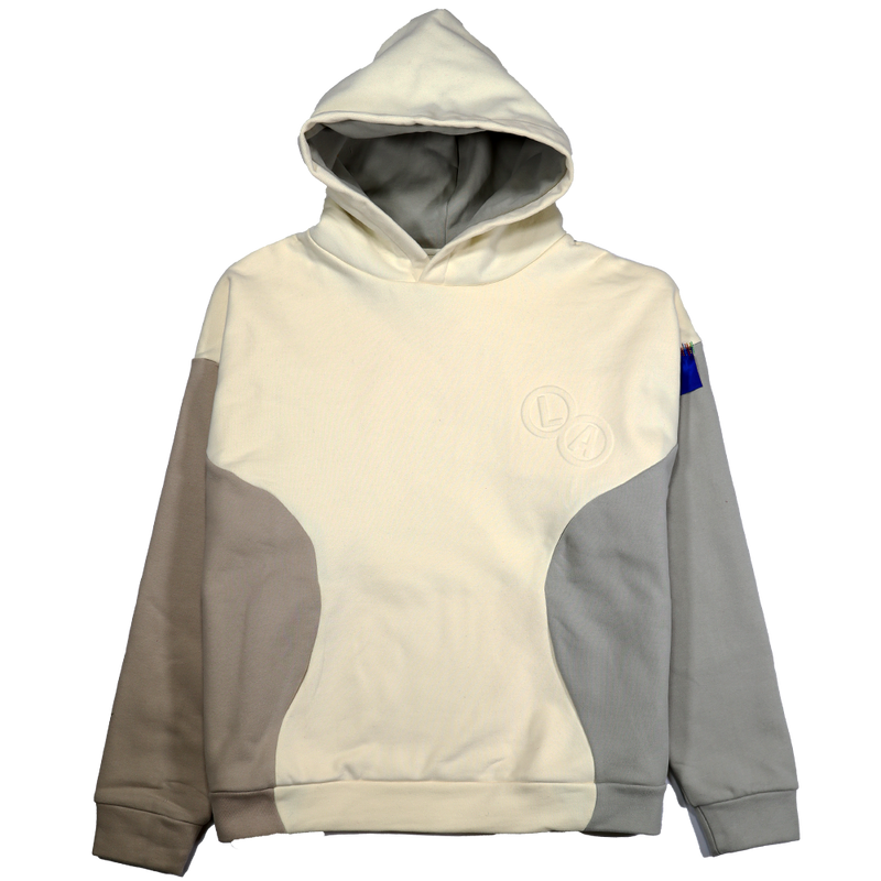 LIFTED ANCHORS Standard Puff Embossed Hoodie CREAM LASP23-4
