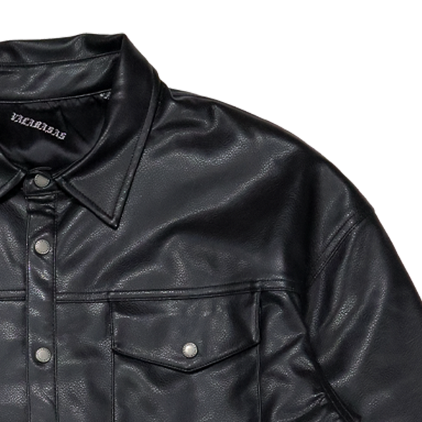 VALABASAS Solace Leather Shirt VLBS2362 BLACK
