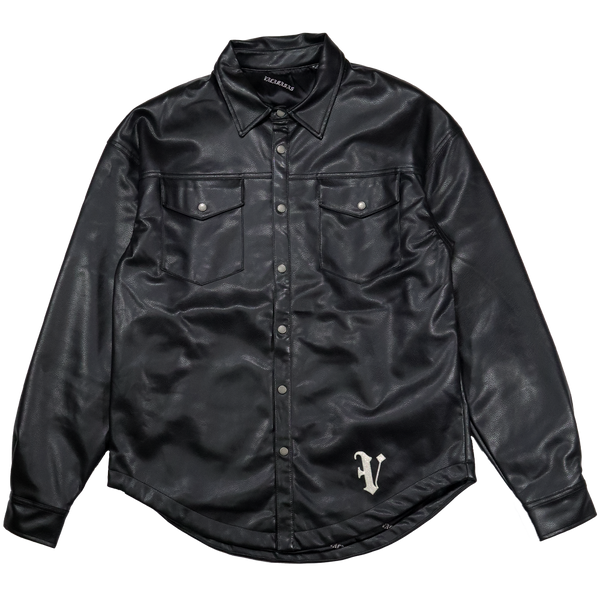 VALABASAS Solace Leather Shirt VLBS2362 BLACK