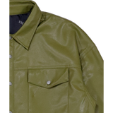 VALABASAS Solace Leather Shirt VLBS2362 OLIVE