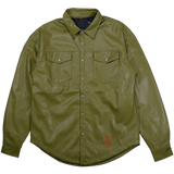 VALABASAS Solace Leather Shirt VLBS2362 OLIVE