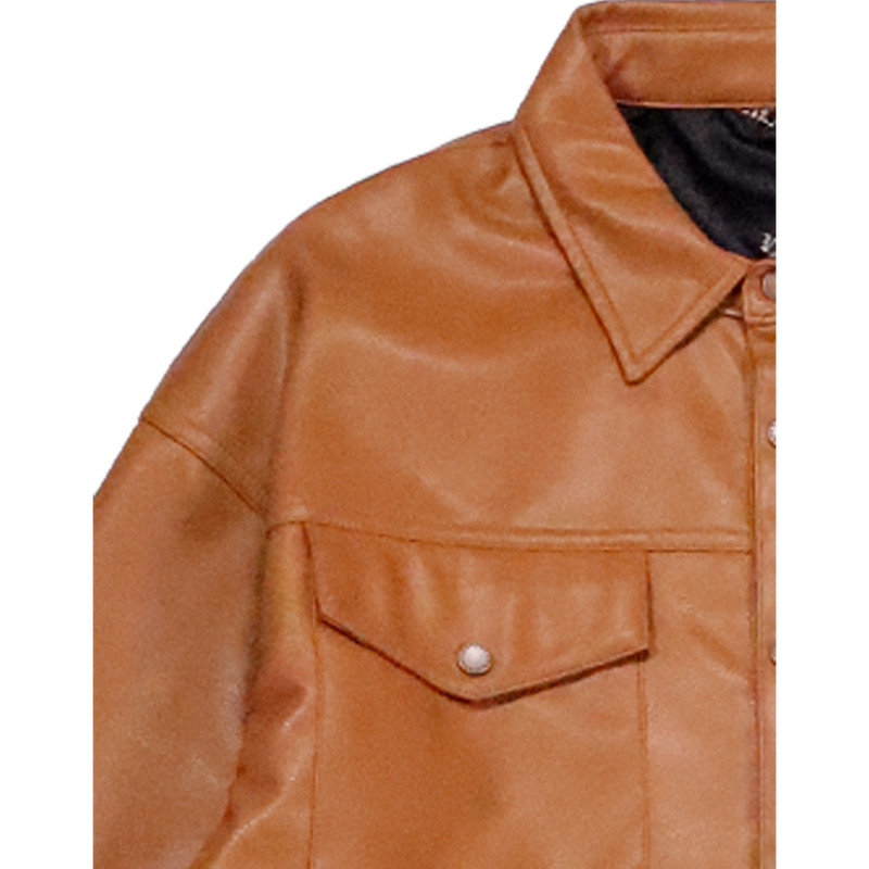 VALABASAS Solace Leather Shirt VLBS2362 WHEAT