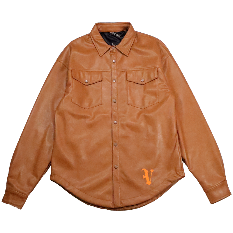 VALABASAS Solace Leather Shirt VLBS2362 WHEAT