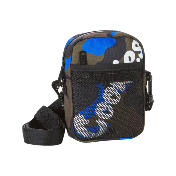 COOKIES Layers Smell Proof Honeycomb Nylon Shoulder Bag w/Strap 1564A6690 Navy Camo